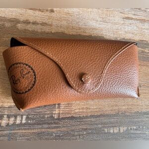Ray-Ban Brown Leather Glasses Case